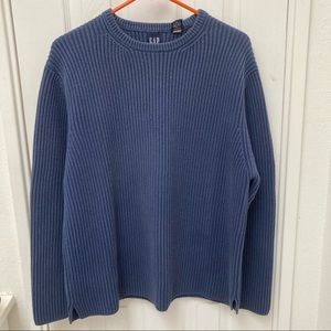 Vintage GAP Blue Ribbed Sweater Size Large